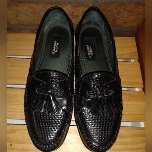Hush Puppies Black Leather Oxford Shoes. Men's Size 8M. Women's Size 9.5